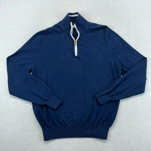 Collars & Co 1/4 Zip Pullover Sweater Medium Small Men's Cotton Casual